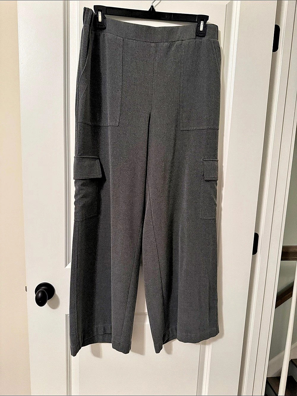 Lane Bryant Women's Gray Cargo Wide Leg Pants Size 14